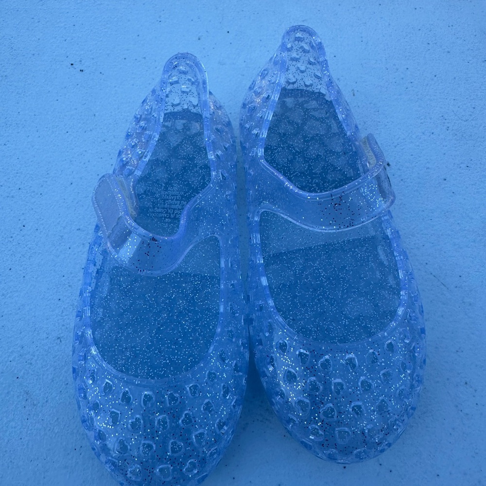 Kids Scented Glitter Jelly Shoes - Clear